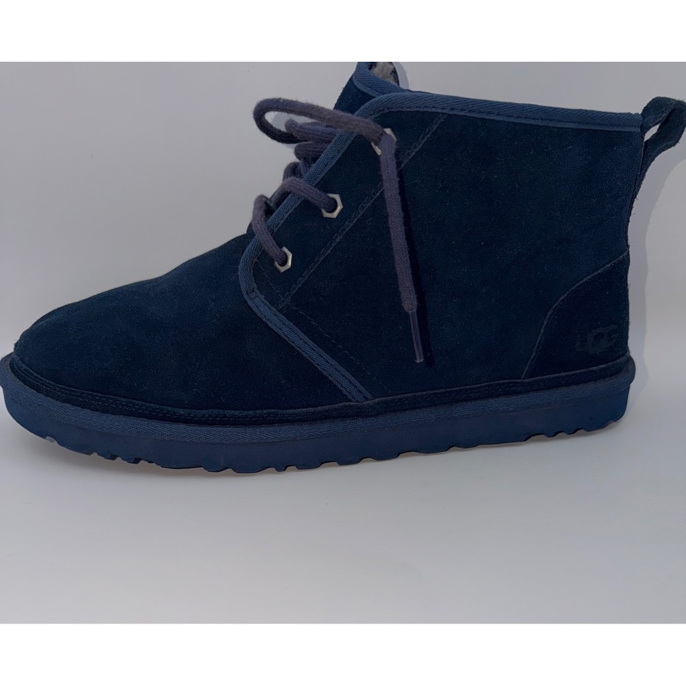 UGG Neumel Navy Blue Suede Lace Up Chukka Boots Mens 13 3236